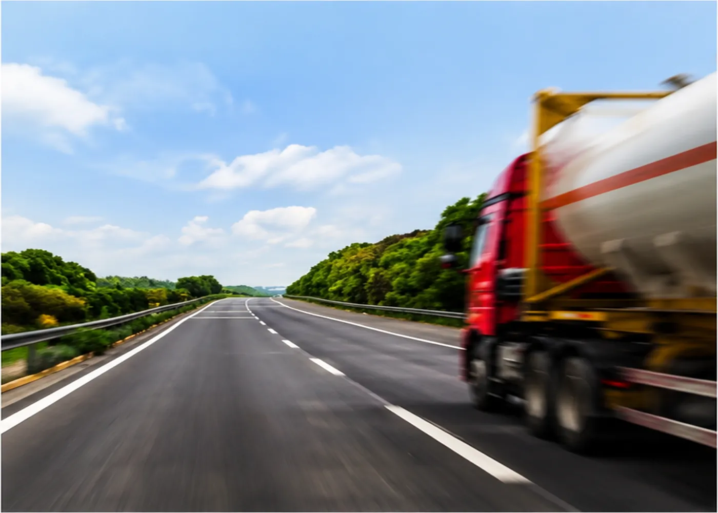 Truck on road